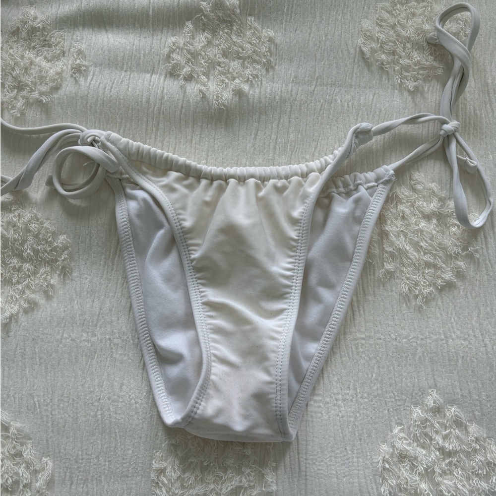 White bikini bottoms